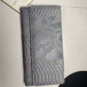 Silver Snake Print Wallet